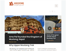 Tablet Screenshot of mustangtrekkinginnepal.com